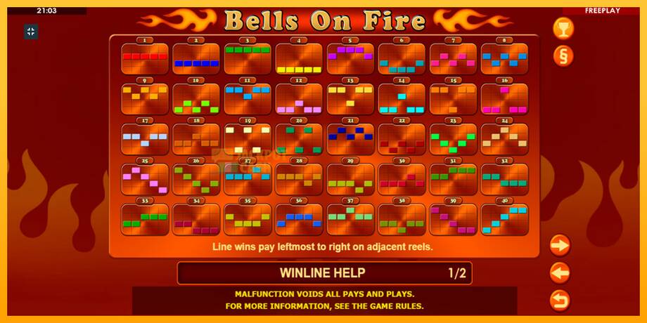 Bells on Fire машина за игри за пари, слика 9