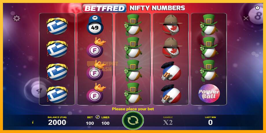 Betfred Nifty Numbers машина за игри за пари, слика 1