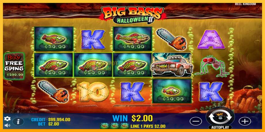 Big Bass Halloween II машина за игри за пари, слика 3