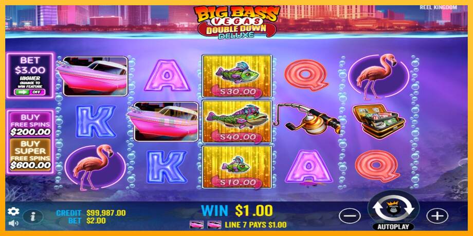 Big Bass Vegas Double Down Deluxe машина за игри за пари, слика 3