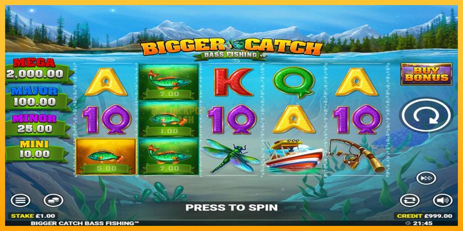 Bigger Catch Bass Fishing машина за игри за пари, слика 2