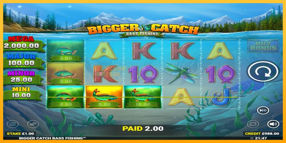 Bigger Catch Bass Fishing машина за игри за пари, слика 3