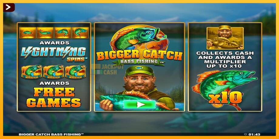 Bigger Catch Bass Fishing Rapid Fire Jackpots машина за игри за пари, слика 1