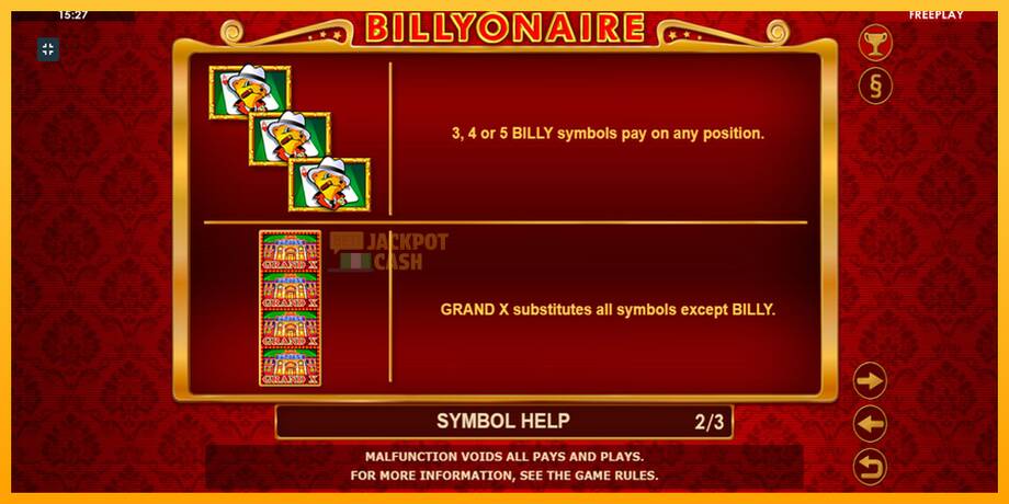 Billyonaire машина за игри за пари, слика 6