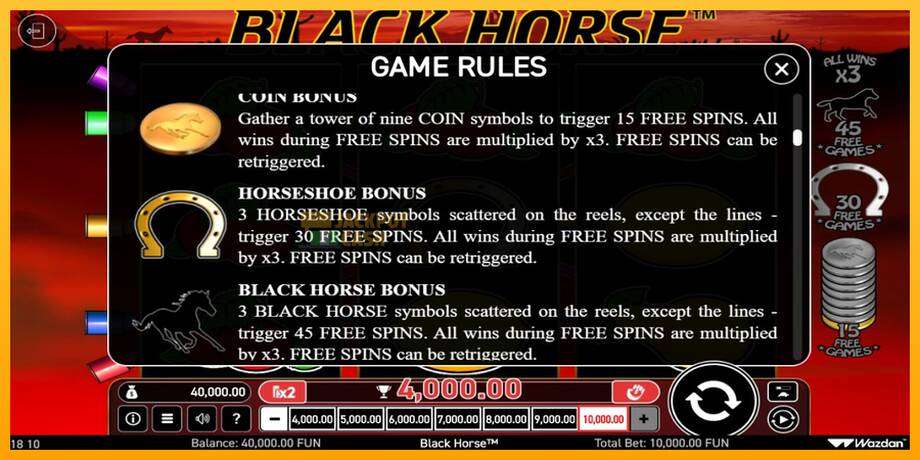 Black Horse машина за игри за пари, слика 3