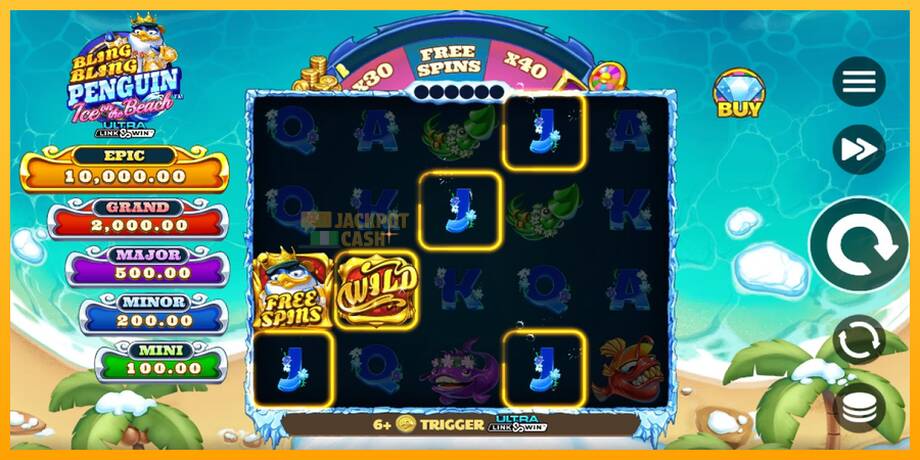 Bling Bling Penguin: Ice On The Beach машина за игри за пари, слика 2