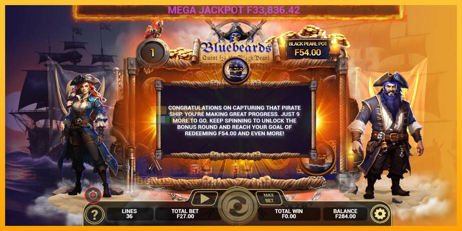 Bluebeard Quest for the Black Pearl машина за игри за пари, слика 3