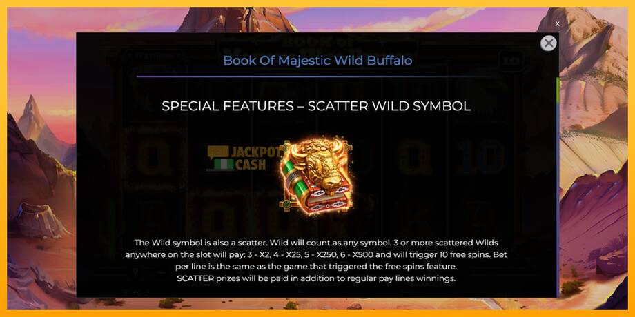 Book of Majestic Wild Buffalo машина за игри за пари, слика 5