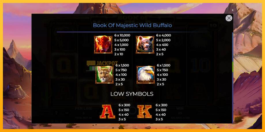 Book of Majestic Wild Buffalo машина за игри за пари, слика 6