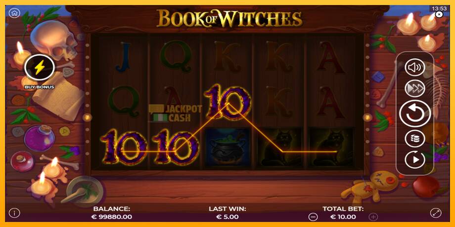 Book of Witches машина за игри за пари, слика 4