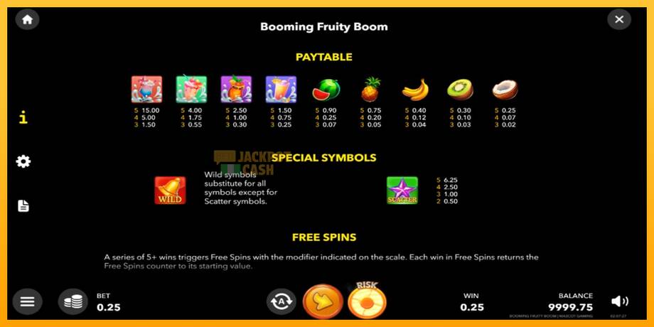 Booming Fruity Boom машина за игри за пари, слика 5