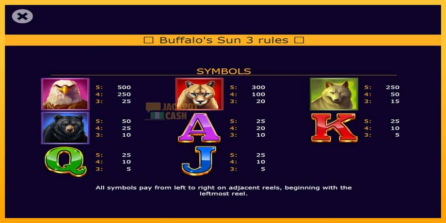 Buffalos Sun 3 машина за игри за пари, слика 4