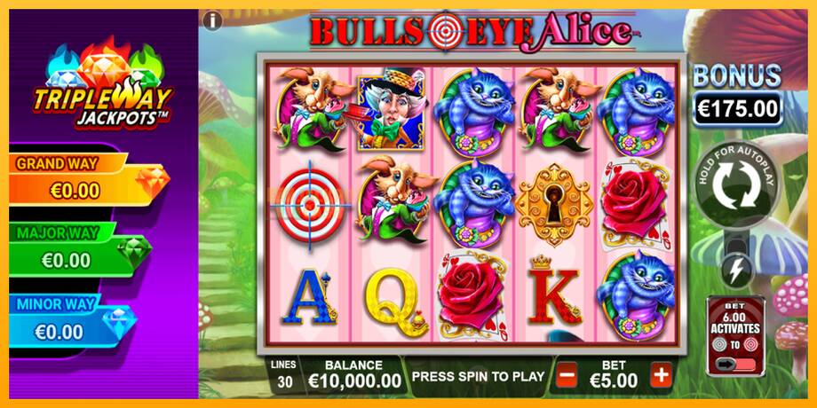 Bulls Eye Alice машина за игри за пари, слика 2