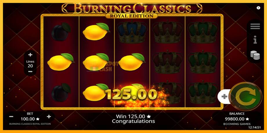 Burning Classics Royal Edition машина за игри за пари, слика 3