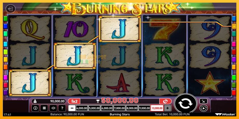 Burning Stars машина за игри за пари, слика 2