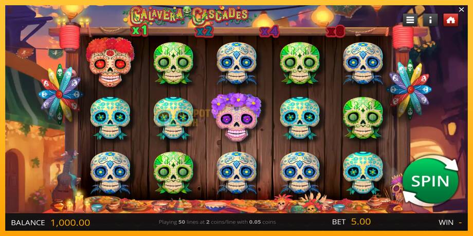 Calavera Cascades машина за игри за пари, слика 1