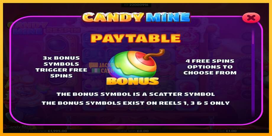 Candy Mine машина за игри за пари, слика 4