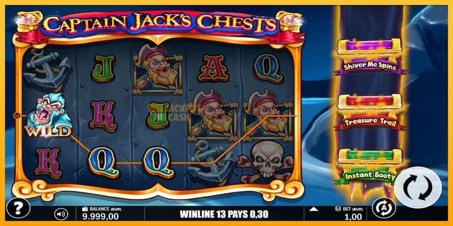 Captain Jacks Chests машина за игри за пари, слика 3