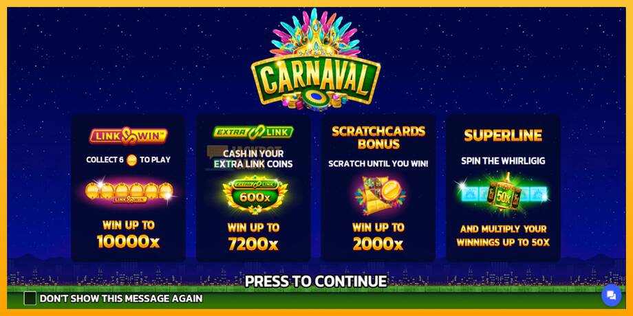 Carnaval Link&Win машина за игри за пари, слика 1