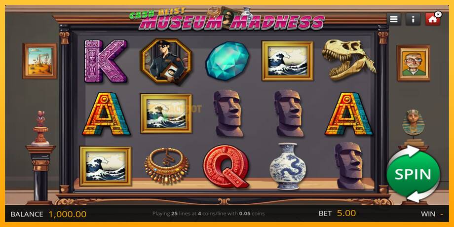 Cash Heist Museum Madness машина за игри за пари, слика 1