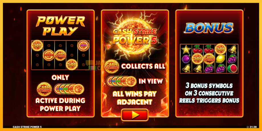 Cash Strike Power 5 машина за игри за пари, слика 1