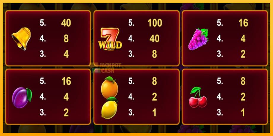 Cashn Fruits Fortune 100 машина за игри за пари, слика 4