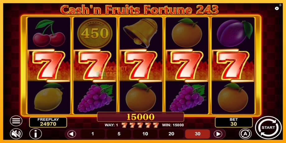 Cashn Fruits Fortune 243 машина за игри за пари, слика 4