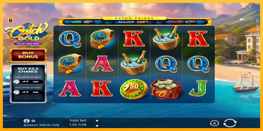 Catch The Gold Hold and Win машина за игри за пари, слика 2