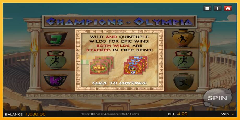 Champions of Olympia машина за игри за пари, слика 1