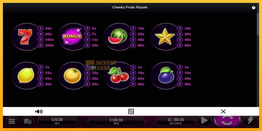 Cheeky Fruits 6 Royale машина за игри за пари, слика 5