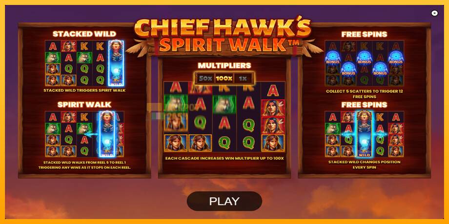 Chief Hawk’s Spirit Walk машина за игри за пари, слика 1