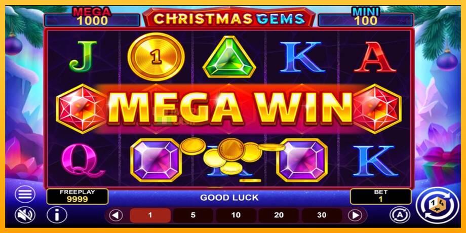 Christmas Gems Hold & Win машина за игри за пари, слика 3