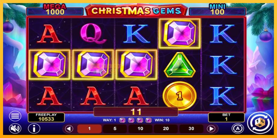 Christmas Gems Hold & Win машина за игри за пари, слика 4