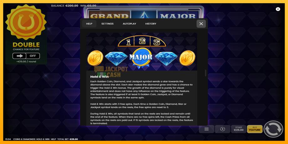 Coins & Diamonds: Hold and Win машина за игри за пари, слика 6