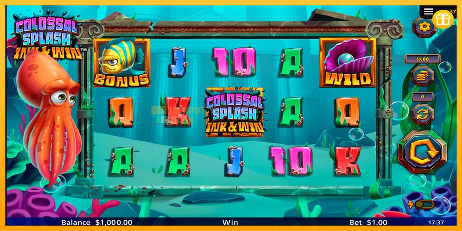 Colossal Splash Ink & Win машина за игри за пари, слика 1