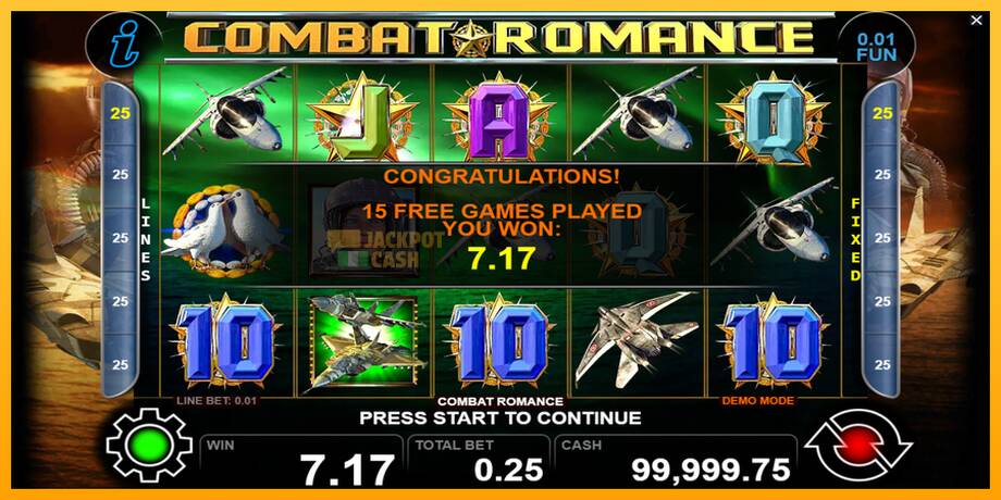 Combat Romance машина за игри за пари, слика 3