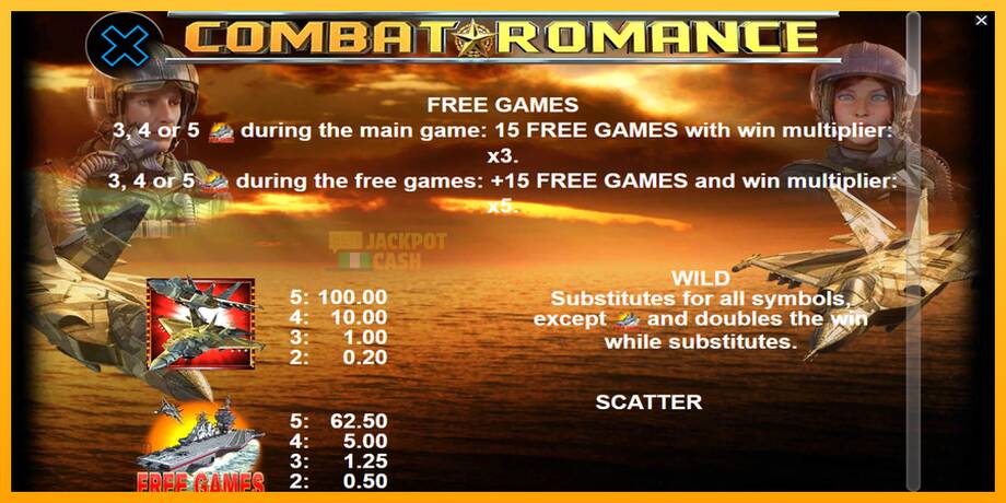 Combat Romance машина за игри за пари, слика 5