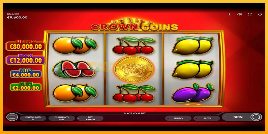 Crown Coins машина за игри за пари, слика 2