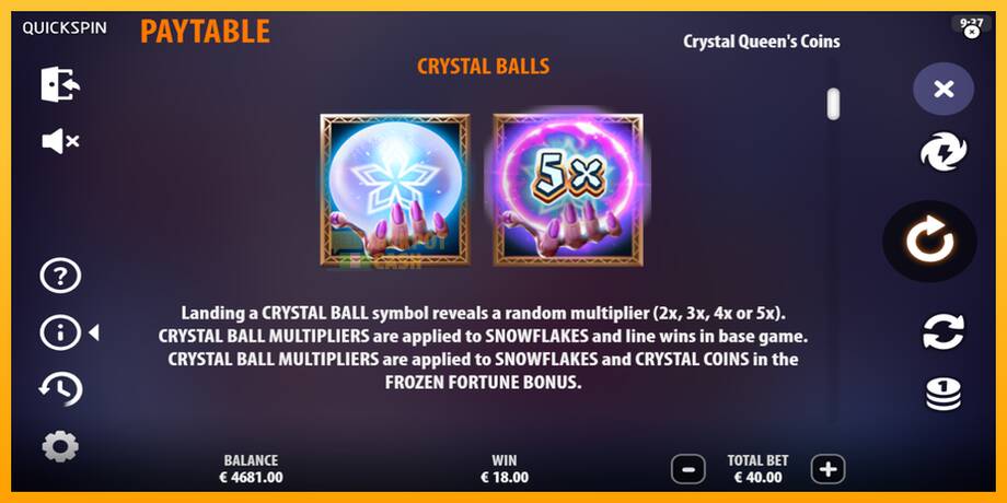 Crystal Queens Coins машина за игри за пари, слика 6