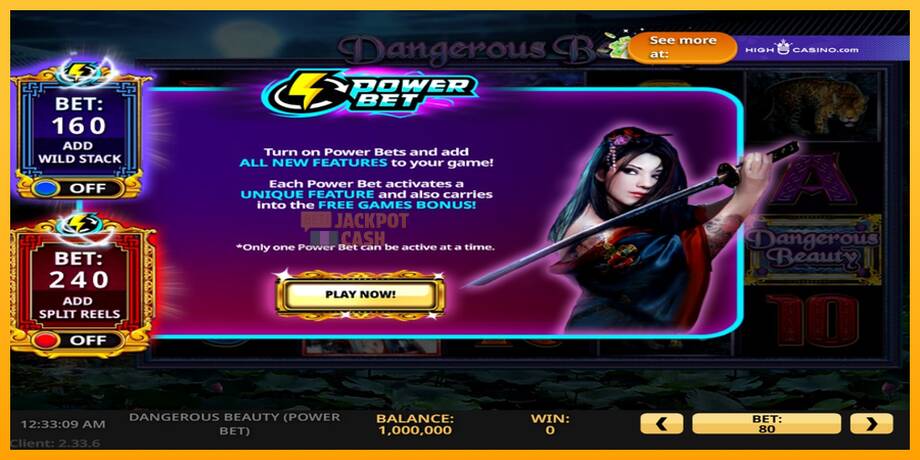 Dangerous Beauty Power Bet машина за игри за пари, слика 1