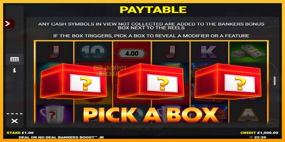 Deal or No Deal Bankers Boost Jackpot King машина за игри за пари, слика 5