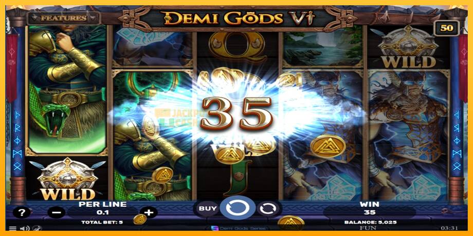 Demi Gods 6 машина за игри за пари, слика 3