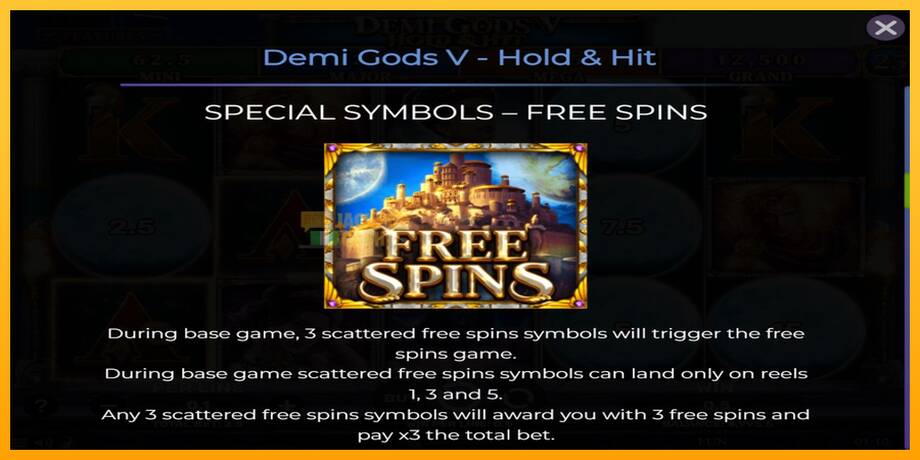 Demi Gods V Hold & Hit машина за игри за пари, слика 5