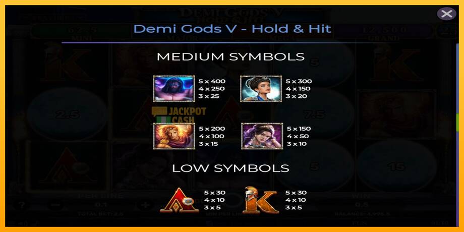 Demi Gods V Hold & Hit машина за игри за пари, слика 6