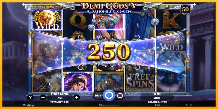 Demi Gods V – A Moonlit Oath машина за игри за пари, слика 3