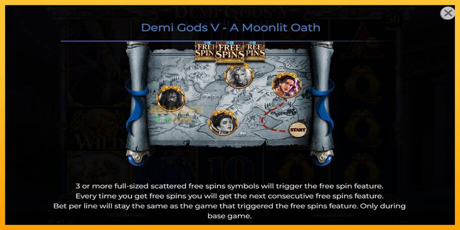 Demi Gods V – A Moonlit Oath машина за игри за пари, слика 5