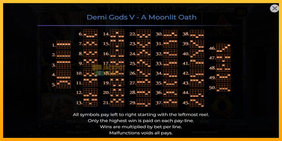 Demi Gods V – A Moonlit Oath машина за игри за пари, слика 7