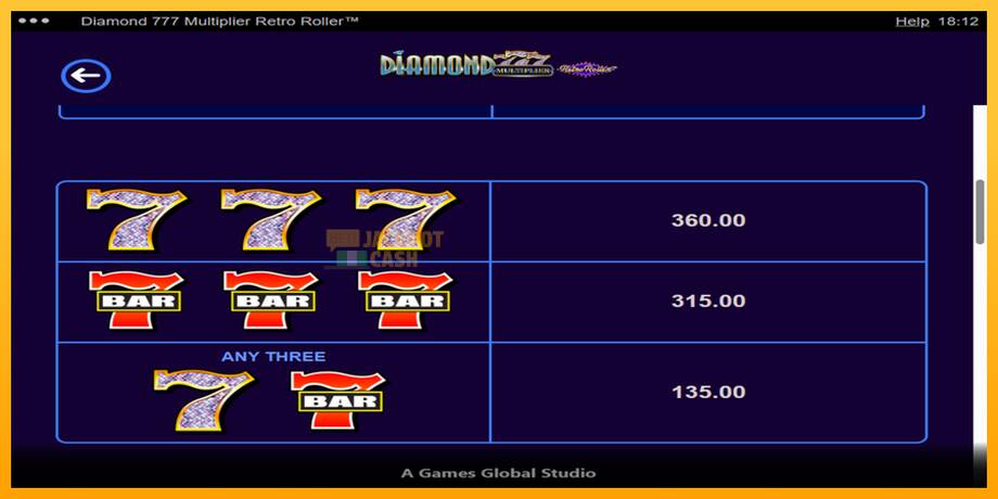 Diamond 777 Multiplier Retro Roller машина за игри за пари, слика 6