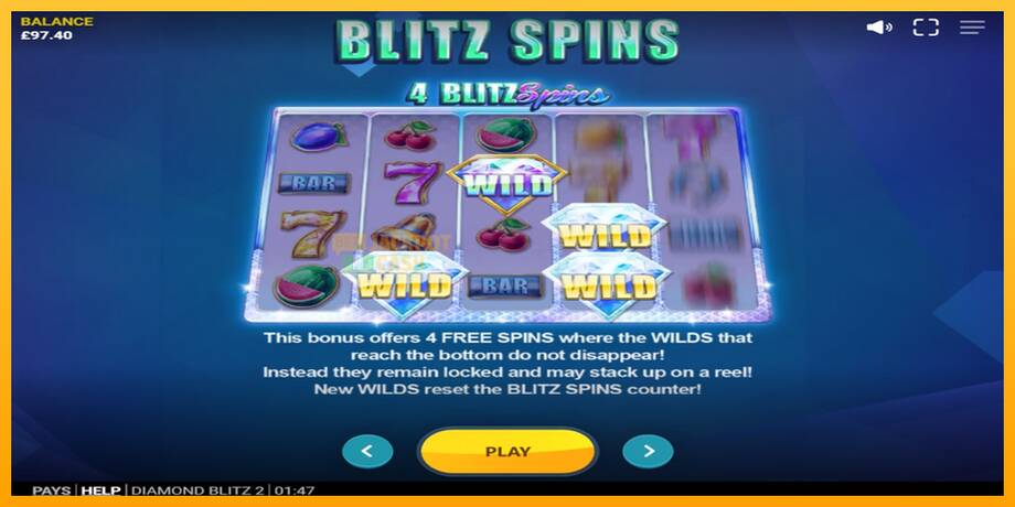 Diamond Blitz 2 машина за игри за пари, слика 6