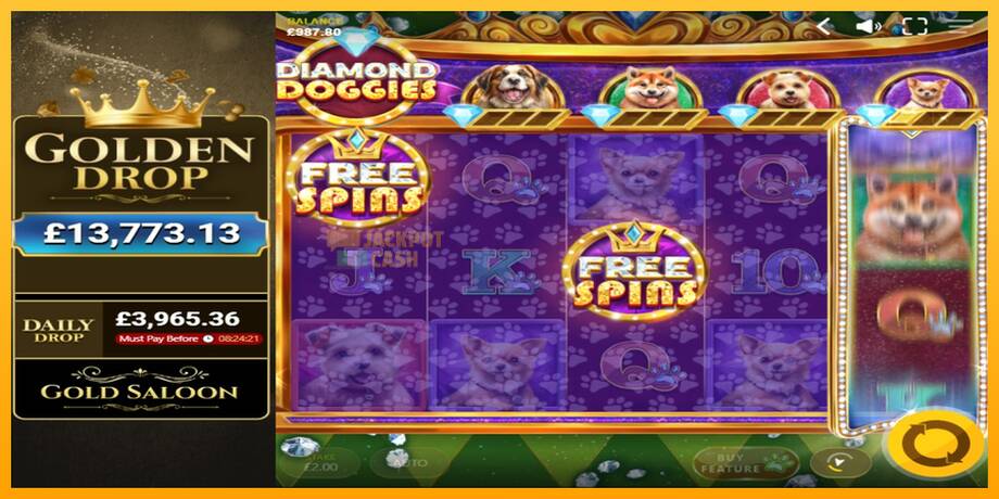 Diamond Doggies машина за игри за пари, слика 3